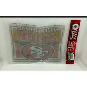 VTG San Francisco 49ers Clear Window Cling Sunshade By Tag Express